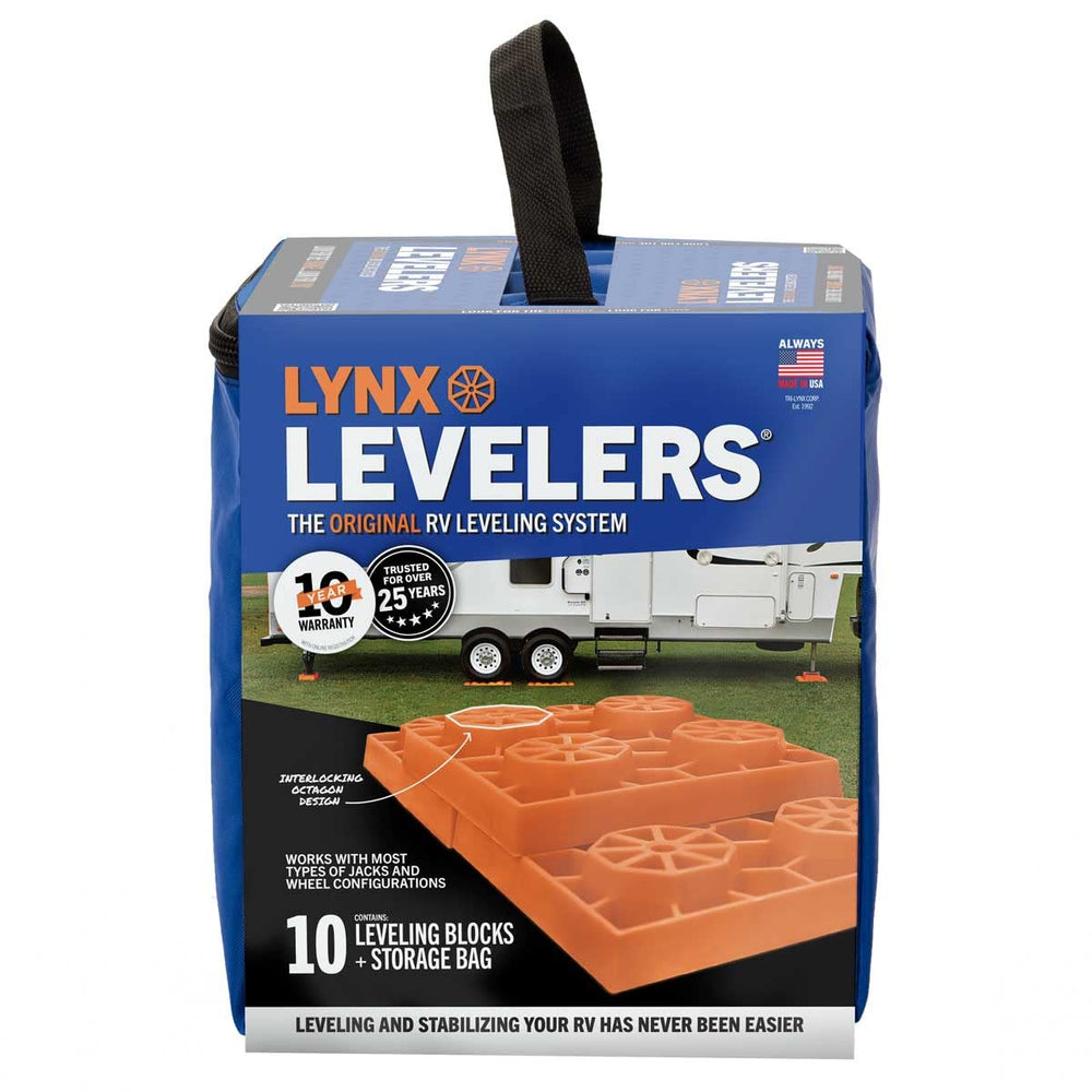 Tri-Lynx Lynx levelers pyramid setup demonstrates easy height adjustment on uneven ground