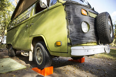 Tri-Lynx 2-pack makes leveling setup faster and safer during RV stops.