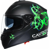 Triangle full-face helmet front view shows secure fit and modern styling for daily riding.