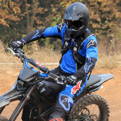 Triangle helmet DOT FMVSS-218 certification signals safety standards for off-road adventures.