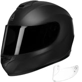 TRIANGLE full-face helmet front view with visor for clear visibility
