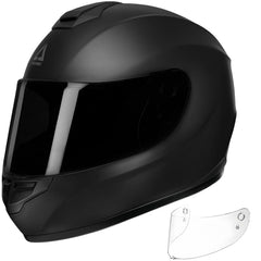 TRIANGLE full-face helmet front view with visor for clear visibility