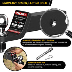 Triloex heavy-duty hitch mount ready for demanding towing tasks up to 7,500 lbs.