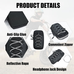 TRILVIX durable, water-repellent nylon resists mud and rain on rugged trails.