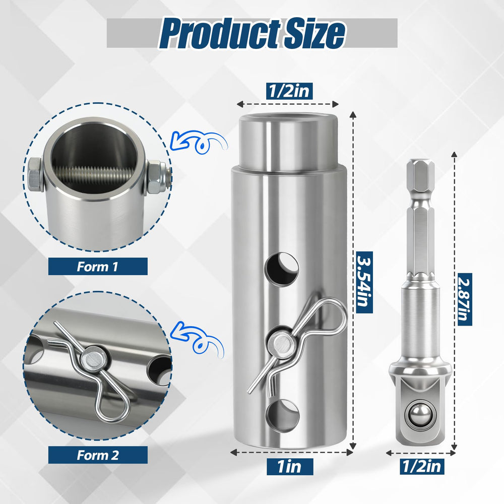 TRILVIX adapter includes drive socket adapter for cordless drills