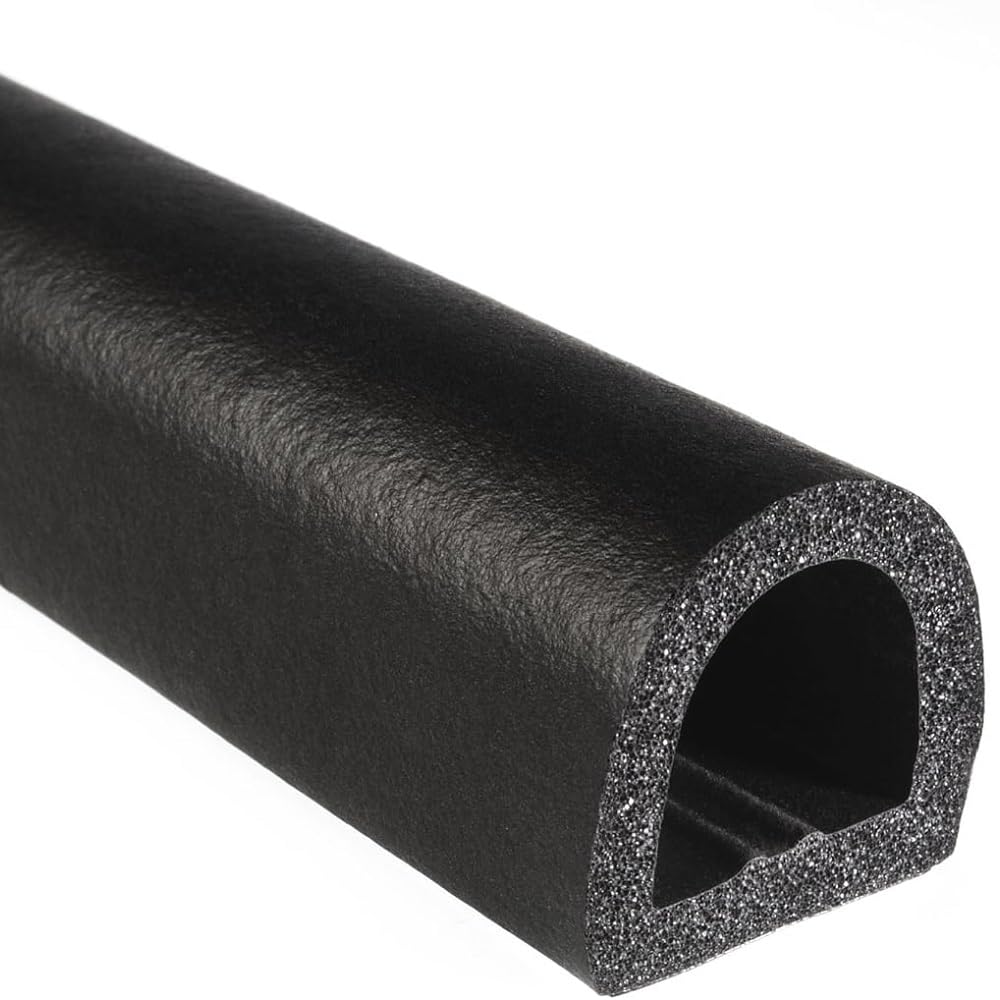 TRIM-LOK D-shaped seal with 1x1 inch profile for doors and windows