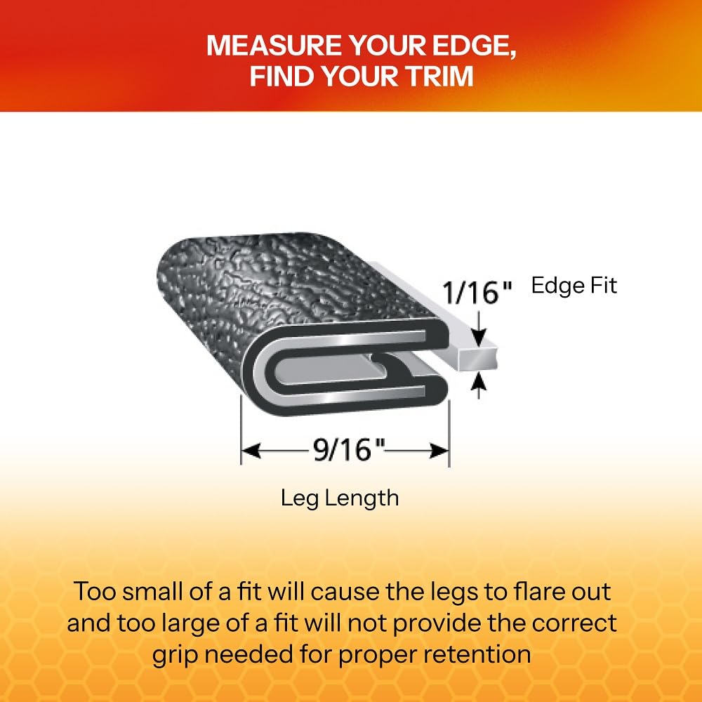 TRIM-LOK Edge Trim roll extended to 25 feet for long runs and simple installations.