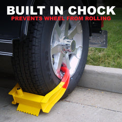 Trimax TCL75 rubber-coated arms protect rims during locking.