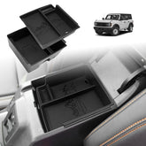 TripleAliners Bronco center console organizer with layered compartments for organized storage
