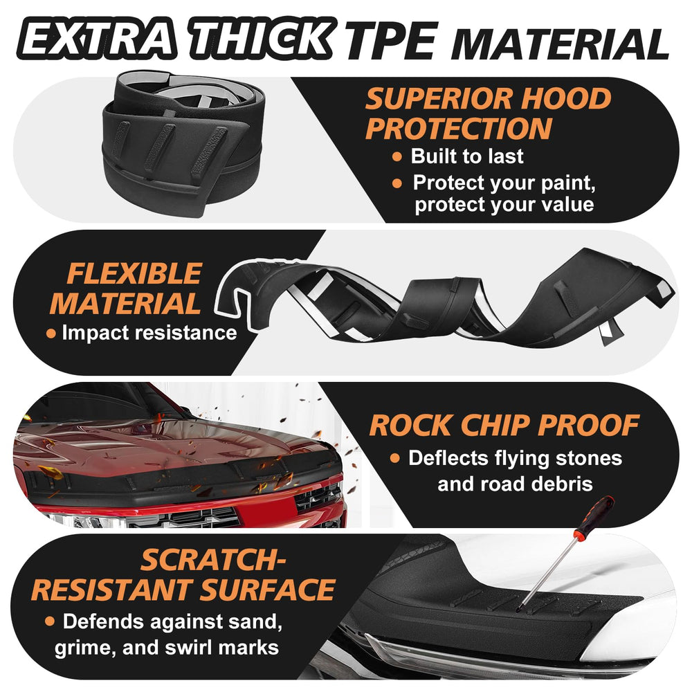 TripleAliners hood deflector Ram 1500 side profile reduces debris impact and adds rugged styling.