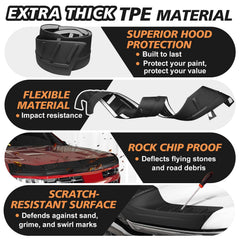 TripleAliners hood deflector Ram 1500 side profile reduces debris impact and adds rugged styling.