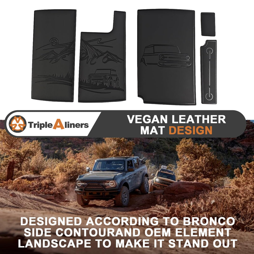 TripleAliners vegan leather mats prevent rattling and sliding
