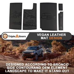 TripleAliners vegan leather mats prevent rattling and sliding