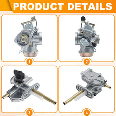 Triumilynn carburetor dimensions show intake and air filter sizes.
