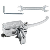 Triumilynn Right 1-inch brake master cylinder front view with chrome finish for a refined upgrade