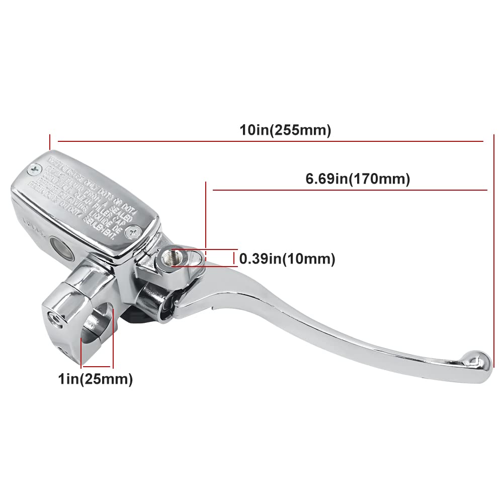 Triumilynn Right 1-inch brake master cylinder side view showing compact profile for easy install