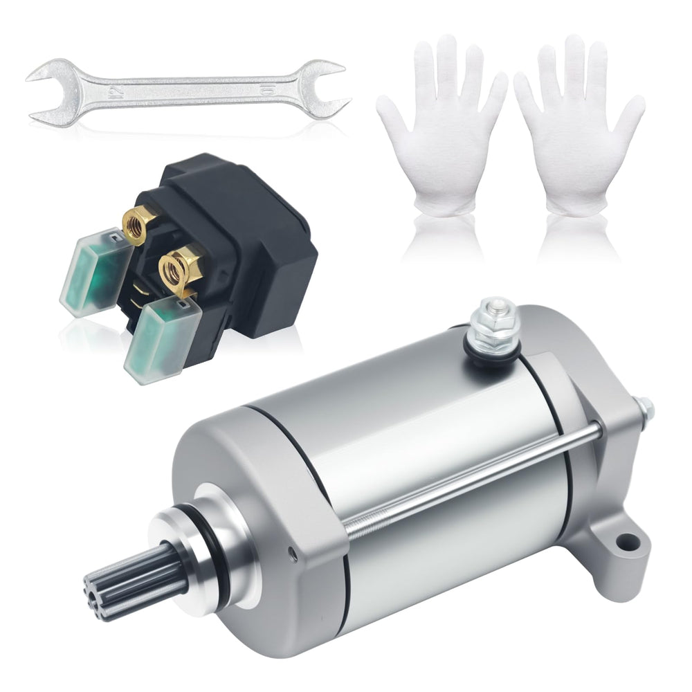 Triumilynn starter motor for Yamaha Grizzly 400-660 with front view, reliable engine start
