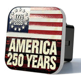 TrkWyze American Flag Hitch Cover 250th anniversary flag design guards your trailer.