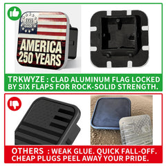 TrkWyze hitch cover is car-wash safe and weatherproof for year-round use.
