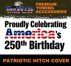 TrkWyze UV coated flag coating shown on durable hitch accessory