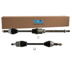 TRQ front driver side CV axle assembly with neoprene boot for durability.