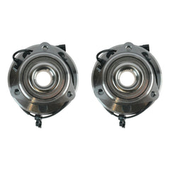 TRQ wheel bearing hub assembly kit front view shows two-piece replacement ready for install