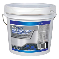 Tru-Flate Stuf concentrated tire lubricant in 8 lb pail for easy mounting and reduced friction.