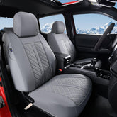 Truckiipa Tacoma leather seat covers front pair gray add refined interior protection
