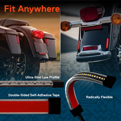 ONLINE LED STORE True Mods IP68 waterproof tail light strip withstands rain and dust.