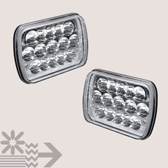 True Mods H6054 chrome headlight universal fit for trucks and vans