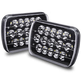 Online LED Store True Mods 7x6 5x7 headlight front view with enhanced brightness for night driving.