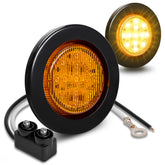 TRUE MODS amber round LED side marker light with reflective lens for high visibility