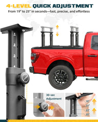 Adjustable height from 19 to 25 inches for versatile cargo levels.