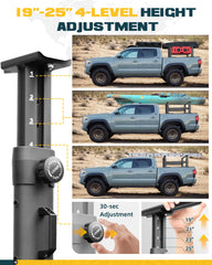 Trumgeta ladder rack side bars illustrate added stability for tall cargo.