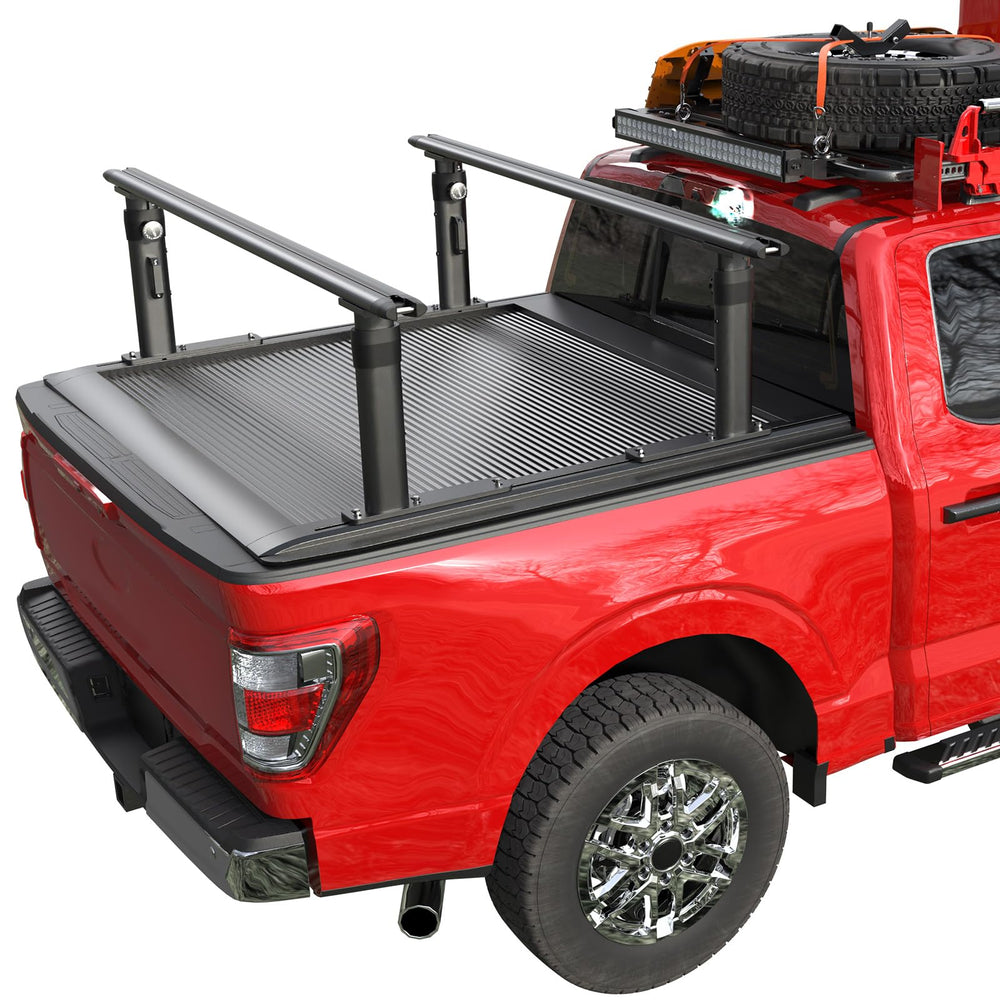 Trumgeta ladder rack installed without drilling on a full-size truck.