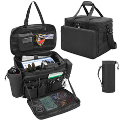 Trunab Patrol Bag on car seat with secure front-seat setup for quick access