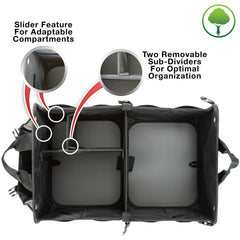TRUNKCRATEPRO multi-pocket design keeps emergency kit organized and reachable.