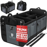 TRUNKCRATEPRO large grey trunk organizer keeps cargo neat and accessible