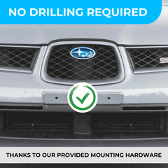 Crosstrek plate mount using existing holes for clean look.