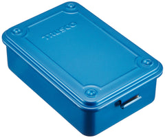 Trusco T-150 blue trunk tool box front view for compact tool organization and easy access.
