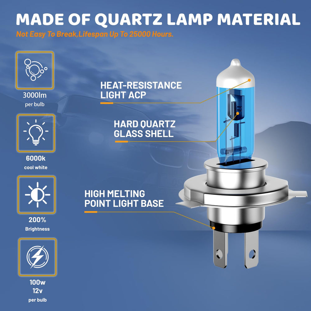 TSIANHUZY 6000K white light boosts road detail and contrast for safer night driving.