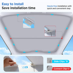 Labeled front and back aid quick, hassle-free installation.