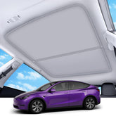 TSLDRV sunshade roof fit demonstrates 1:1 precision for Model Y for seamless appearance.