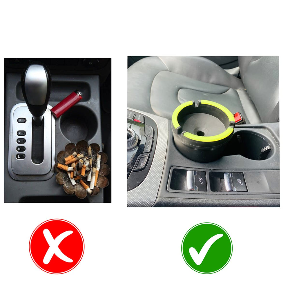 TSY TOOL compact portable car ashtray for travel and on-the-go