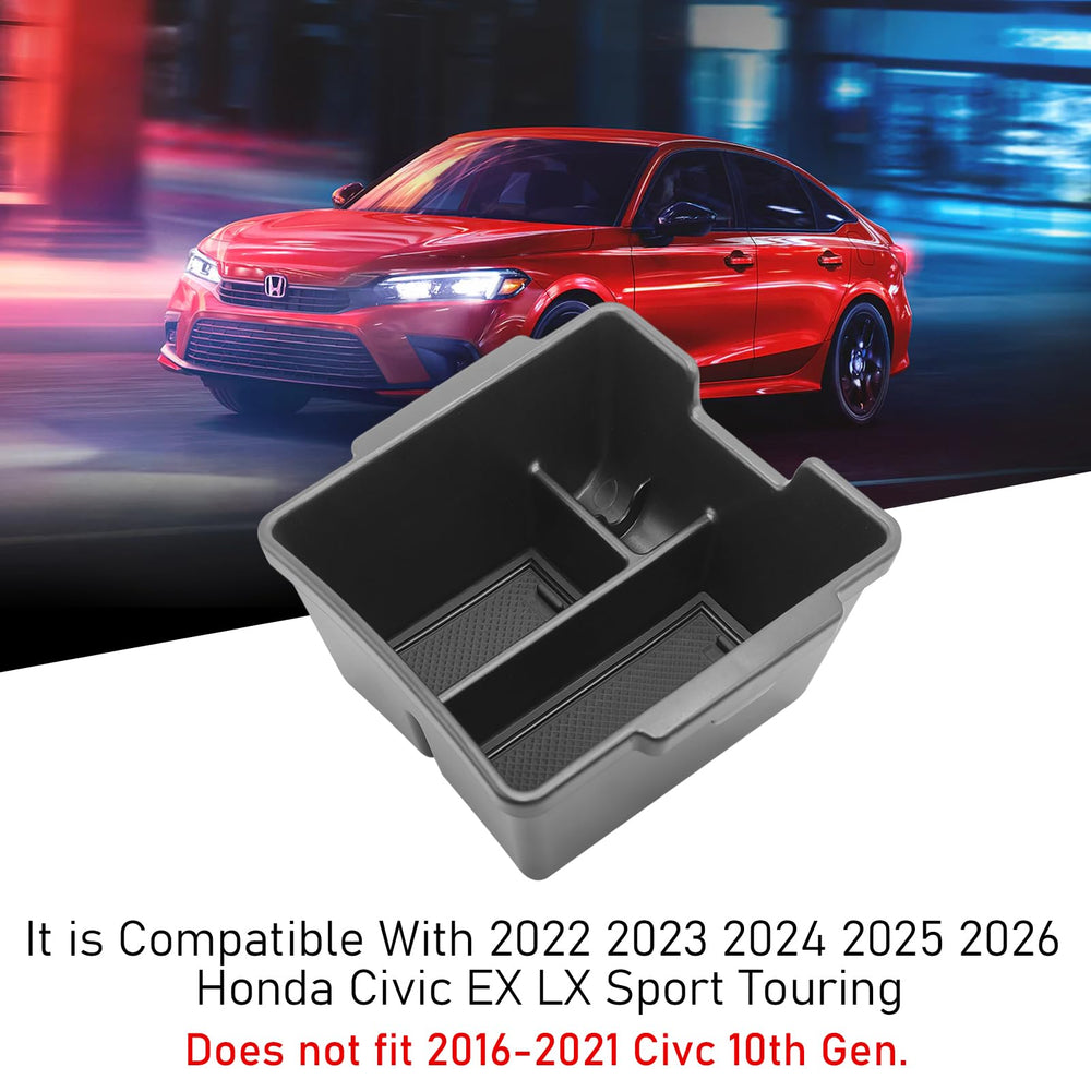 TTCR-II Civic console tray fit upper matches OEM specifications for a seamless look.