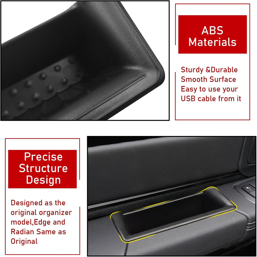 Organized door pocket storage for easy access on the go.