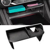 TTCR-II Sentra center console organizer top view showing expanded storage