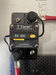 T Tocas E9 close up of 3/8 inch stainless studs for solid connections.
