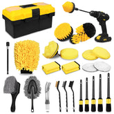 TTRCB 27Pcs kit drill brush attachments for tough grime on exterior and interior surfaces.