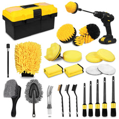 TTRCB 27Pcs kit drill brush attachments for tough grime on exterior and interior surfaces.